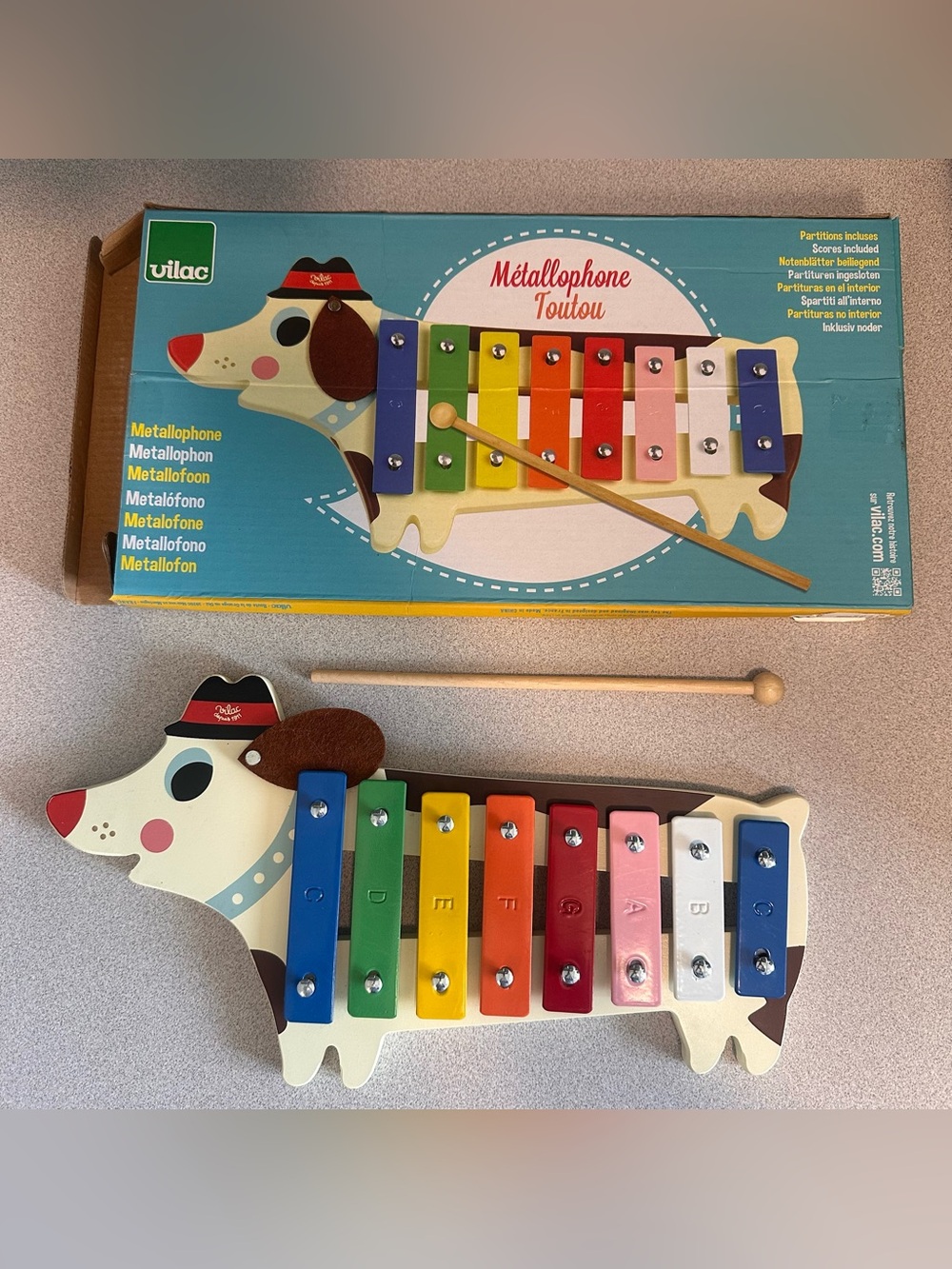 Vilac Metallophone Dog Xylophone